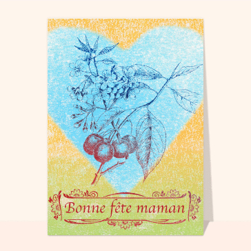 Fleurs vintage et tendres pens&eacute;es pour maman