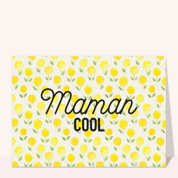 Maman cool avec des fleurs jaunes &eacute;clatantes