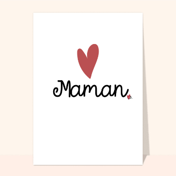 Maman ch&eacute;rie, un coeur pour toi