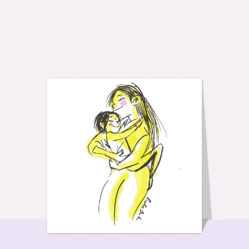 &Eacute;treinte chaleureuse entre une maman et son enfant