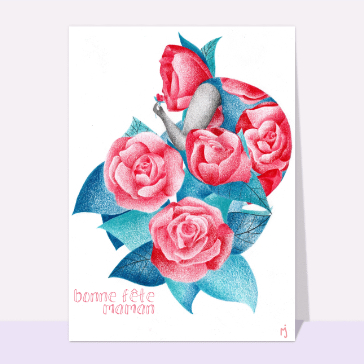 Roses &eacute;clatantes pour une f&ecirc;te maman unique