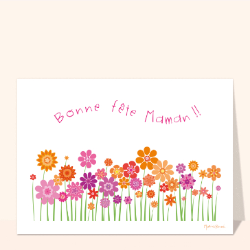 Fleurs color&eacute;es pour une maman joyeuse