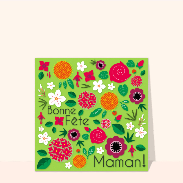 Fleurs vives pour c&eacute;l&eacute;brer ma maman ch&eacute;rie