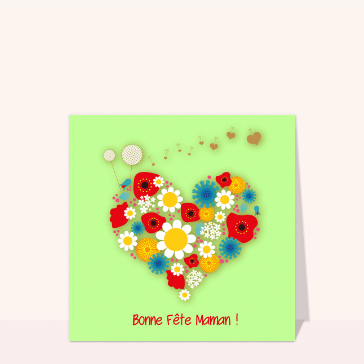 Fleurs color&eacute;es pour f&ecirc;ter maman avec amour