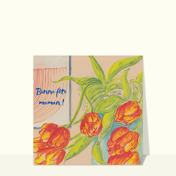 Tulipes color&eacute;es pour c&eacute;l&eacute;brer maman