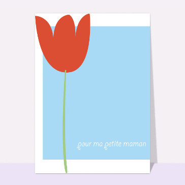 Tulipe rouge pour ma petite maman