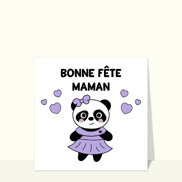 Panda mignon pour c&eacute;l&eacute;brer Maman