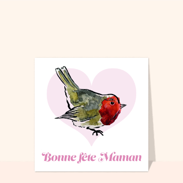 Oiseau color&eacute; et tendre pour maman