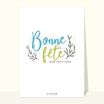 Bonne f&ecirc;te Papa dans un &eacute;crin floral