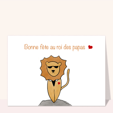 Roi des papas : f&ecirc;te avec un lion cool