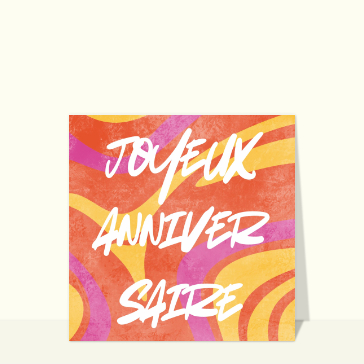 Carte d'anniversaire adulte joyeux anniversaire coloré
