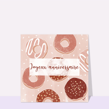 Joyeux anniversaire gourmand et donuts