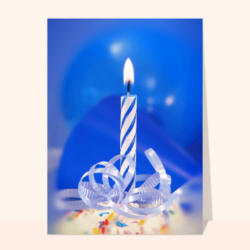 Carte gateau d'anniversaire : Bougie anniversaire
