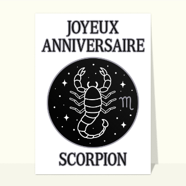 Joyeux Anniversaire Scorpion