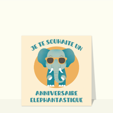 Anniversaire éléphantin et amusant