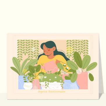 Anniversaire : Fleurs verdoyantes pour un anniversaire joyeux