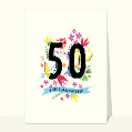 Cartes anniversaire 50 ans pour votre texte