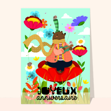 Carte anniversaire petit garçon et fille : joyeux anniversaire