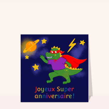 Carte anniversaire enfant : Joyeux anniversaire petit dragon