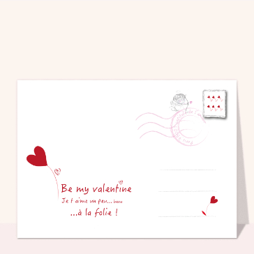 Carte St Valentin originale : Carte postale d`amour
