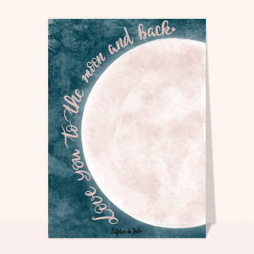 Love you to the moon and back Cartes je t'aime en plusieurs langues