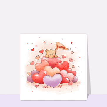 carte d'amour et St Valentin love