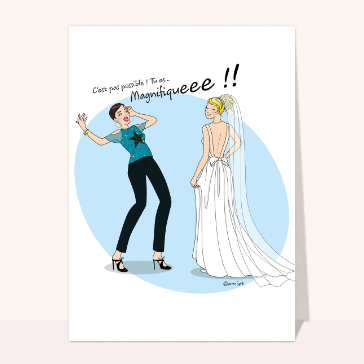 carte félicitations mariage : Une magnifiqueee mariée