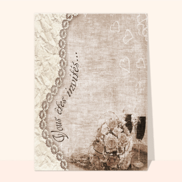 Mariages : ancienne invitation mariage