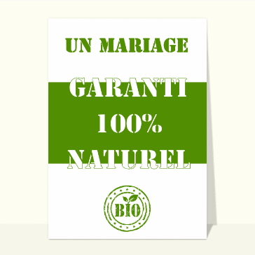 Mariages : Un mariage garanti 100% naturel