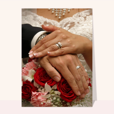 Mariages : Mains bagues anniversaire mariage