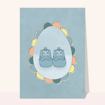 Petits pieds de bébé en bleu