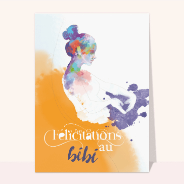 Carte de félicitations pour une naissance : Félicitations au bébé
