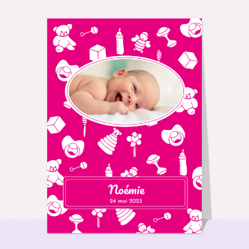 Carte Un doux cocon pour notre petite fille