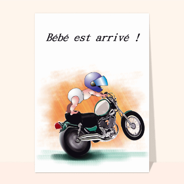 Carte Bébé à moto, préparez-vous à l'accueil !