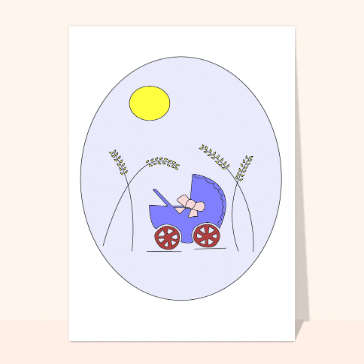 Carte Roulade de bonheur pour l'arrivée de bébé