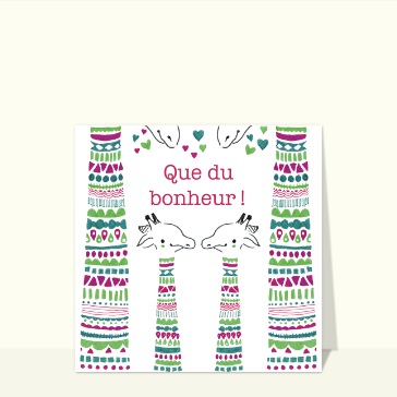 Faire part naissance : Giraffes et couleurs de bonheur