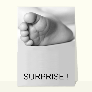 Faire-part naissance pas cher : Surprise pour un nouveau-né adorable