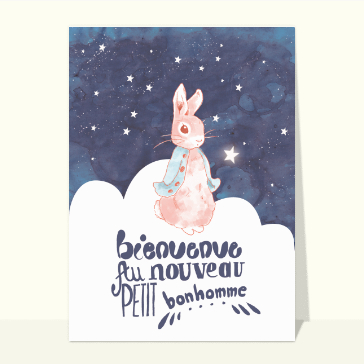 Amour, mariages et naissances : Un lapin magique pour un nouveau né garçon