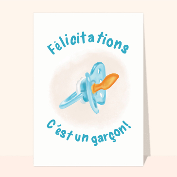 Carte Un doux rêve pour notre petit garçon