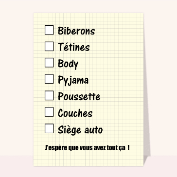 Amour, mariages et naissances : Checklist amusante pour accueillir bébé