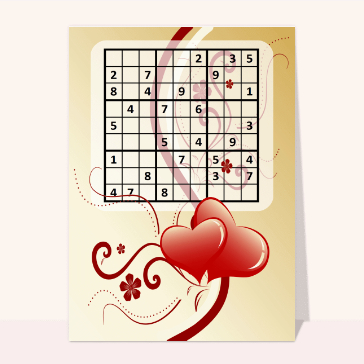 Sudoku amoureux cartes sudokus