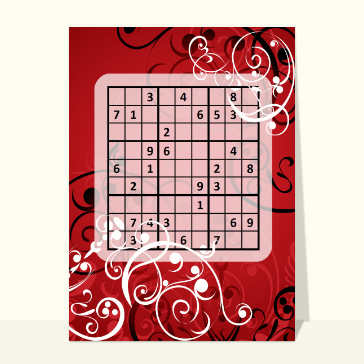Sudoku rouge cartes sudokus
