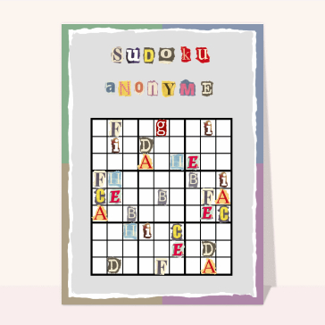 carte sudoku : Sudoku anonyme