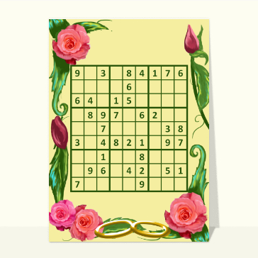 Sudoku et roses cartes sudokus