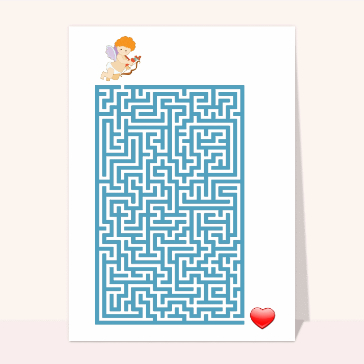 carte labyrinthe : Labyrinthe cupidon amoureux
