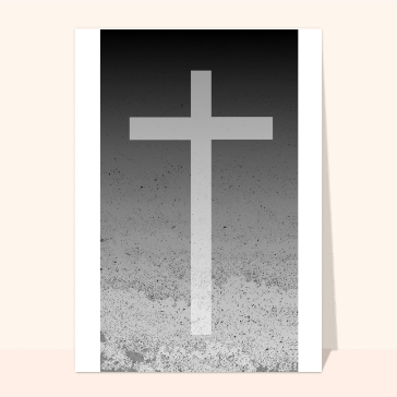 faire-part de décès : Faire-part de décès avec une croix