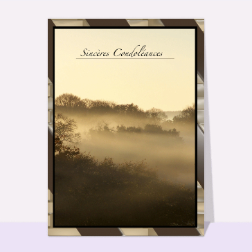 carte condoléances : Condoléances paysage sous la brume