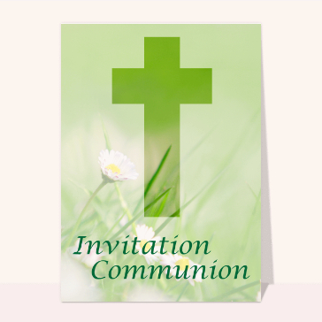 Invitation 1ère communion verte