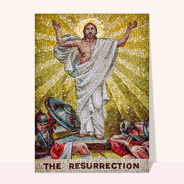 Mosaïque de la résurrection Cartes religieuses de Pâques