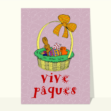 Carte Les Lapineaux De Pâques : Envoyer une vraie Carte De Pâques dès 0,99€  - Merci Facteur